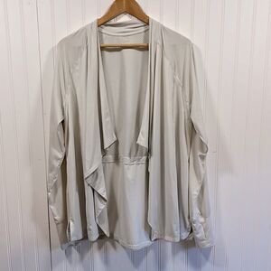Zuda long sleeve drape front cardigan